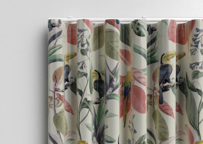 Parakeet Faux Silk, Fruit Punch - Made to Measure Curtain - Image 13